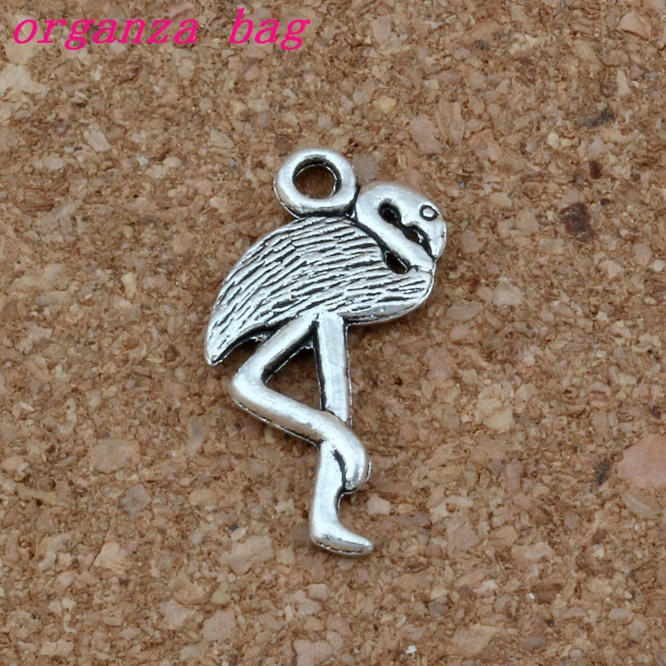 

Flamingo Crane Charms Pendants 150Pcs/lot 12x23.5mm Antique Silver Fashion Jewelry DIY Fit Bracelets Necklace Earrings A-272