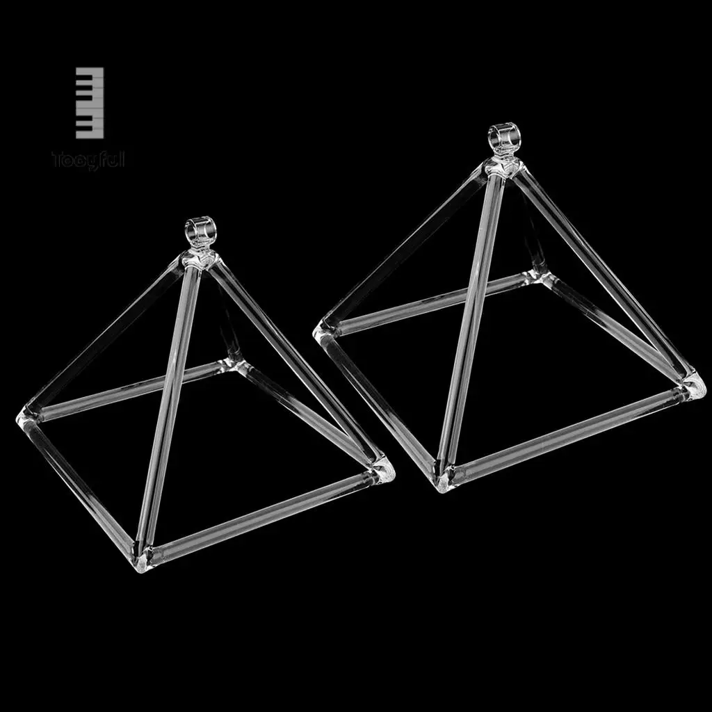 

Tooyful 2PCS Root Chakra Crystal Singing Pyramid C Note for Meditation,Prayer Relax 6'' 8''