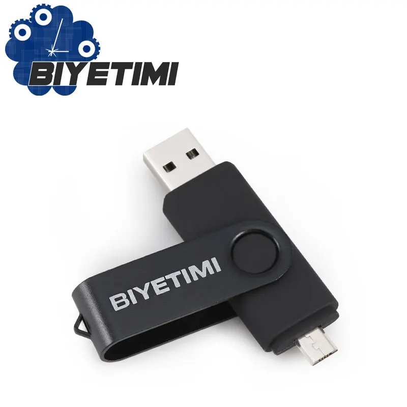 Biyetimi OTG Флэш накопитель USB 16 ГБ 2.0 Карта памяти Металл 32 Мобильный телефон u диск 8