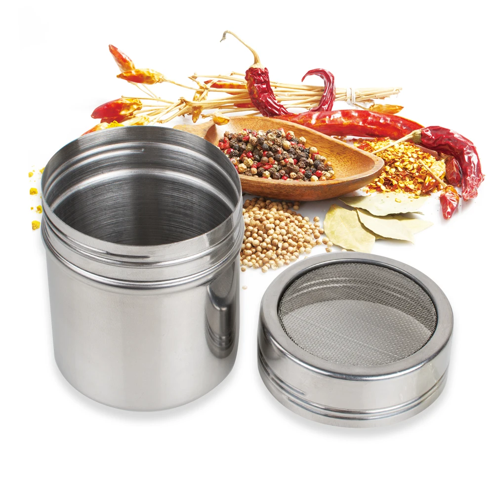 Stainless Chocolate Fine Mesh Sifter Shaker Dredge Icing Sugar Powder Cocoa Flour Coffee Sifter Stainless Chocolate Fine Mesh Sifter Shaker Dredge Icing Sugar Powder Cocoa Flour Coffee Sifter