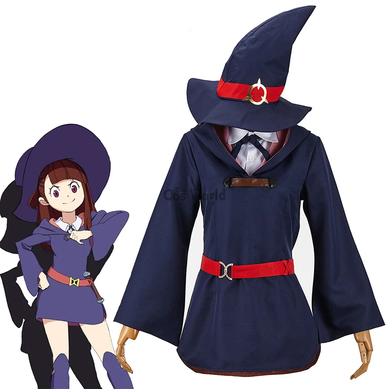 

Little Witch Academia Akko Kagari Shirt Dress Uniform Outfit Anime Halloween Hallowmas Cosplay Costumes
