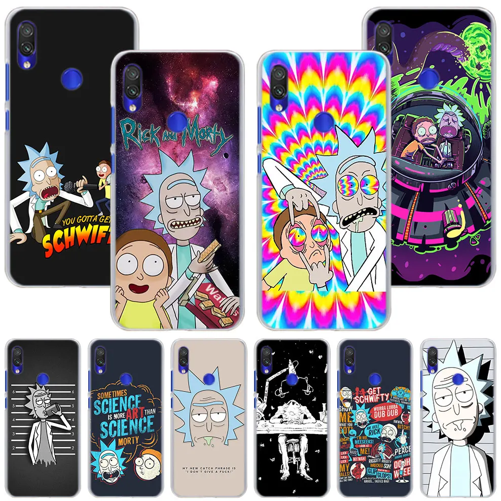 

anime rick and morty Phone Case coque for Xiaomi Redmi Note 7 5 4X 6a 6 Pro 5 5a Mi A1 A2 8 Lite Hard back case