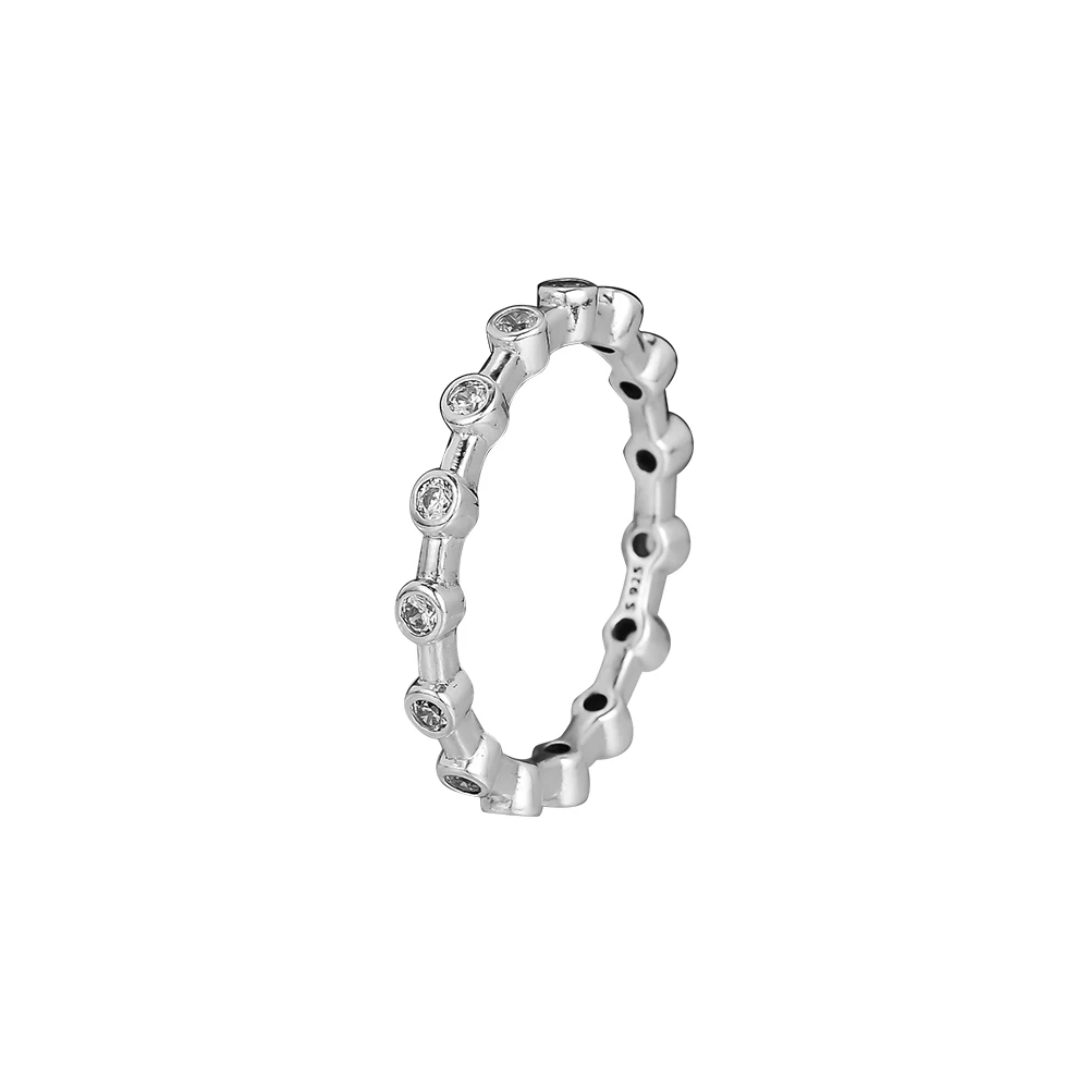 

Dazzling Dots Ring 925 Sterling Silver Clear CZ Wedding Rings Women Silver 925 Engagement Fine Jewelry