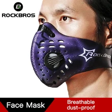 ROCKBROS противопылевая велосипедная маска для лица, дышащая Пылезащитная маска для велосипеда, велосипедный респиратор, спортивная защита, маска для рта bmx