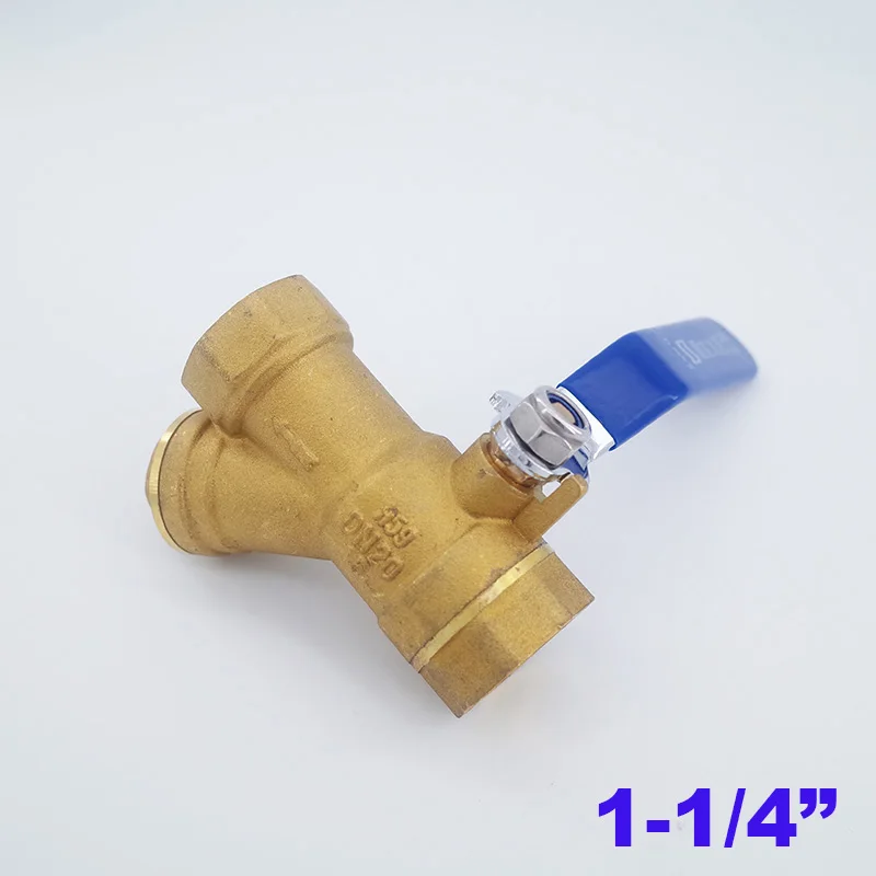 Фильтр высокого качества шаровой клапан Отопление интегрированный медный клапан DN32 1 1/4 дюймов Y Тип шарнирный водяной кран фильтр