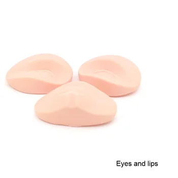 3D Permanent Tattoo Silicone Practice Tools 2 Eyes 1 Lip Tattoo Training Makeup