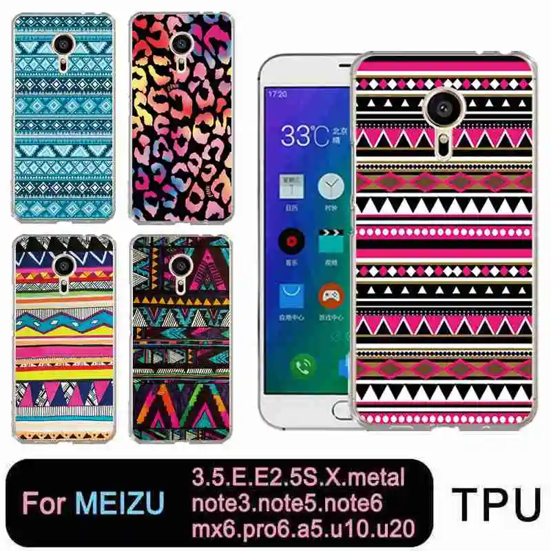 ТПУ Ясно чехол для телефона meilan mx6 Pro6 U10 U20 e2 M3 M5 m5s металла Note3 полосы Леопардовый