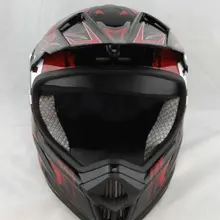 Мотоциклетный шлем MTB сноуборд Полнолицевой гоночный шлем с очками, красный/черный велосипедный шлем