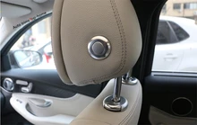 Yimaautotrims Opaco Interno Per Mercedes Benz GLC X253 2016-2018 Cuscino del Sedile Testa Resto Poggiatesta Pulsante di Regolazione Della Copertura Trim