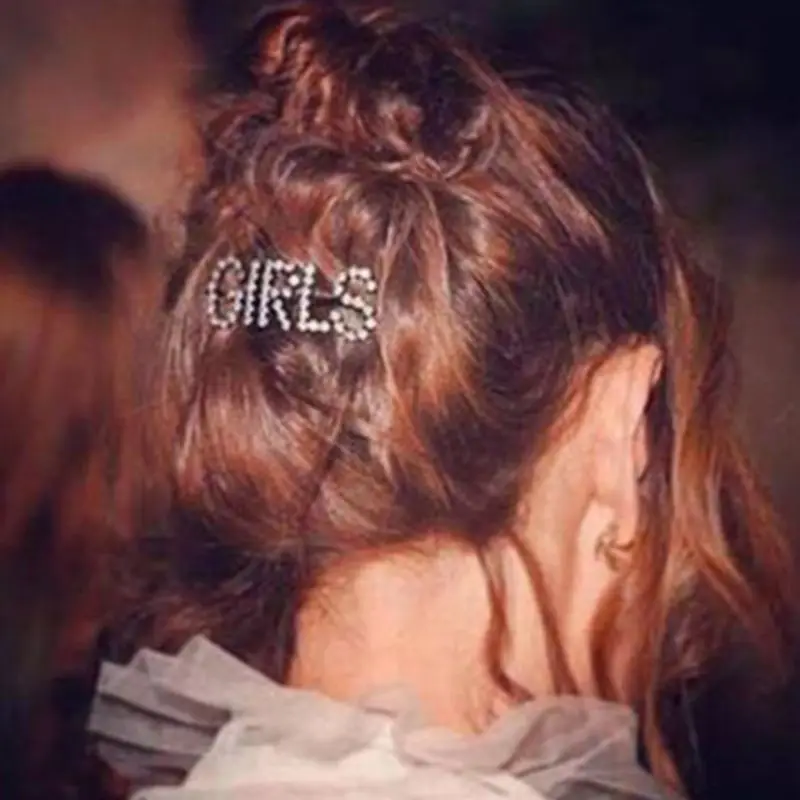 12 styles Humor Personality Words Side Hair Clips Women Girls Glitter Shimmer Rhinestone Straight Hairpins Letter Barrettes 12 styles Humor Personality Words Side Hair Clips Women Girls Glitter Shimmer Rhinestone Straight Hairpins Letter Barrettes