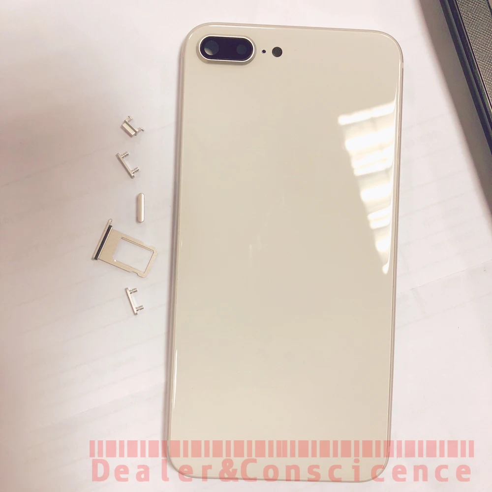 

1PCS Back Battery Cover+Middle Frame Camera Lens and Button For Apple iPhone 7 8 7+ 8+ Plus Rear Door Housing Case Replacement