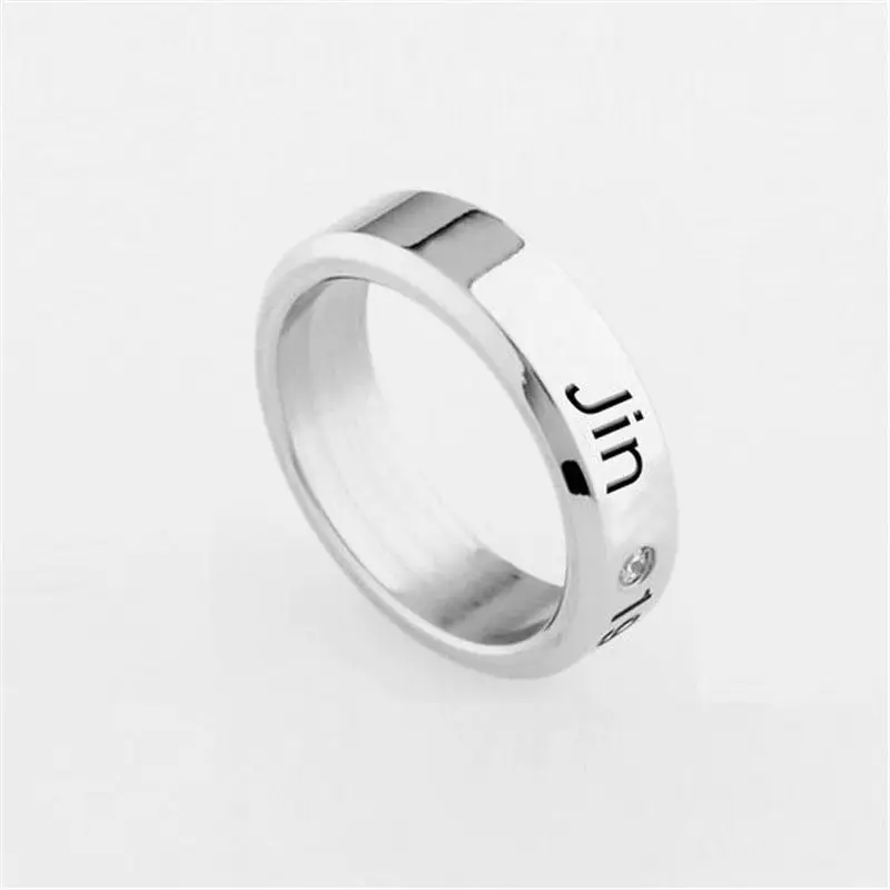 KPOP BTS Ring Stainless Steel Finger Rings Bangtan Boys V Jung Kook Jimin RM Suga Jewelry Rings Accessories For Men Women Female