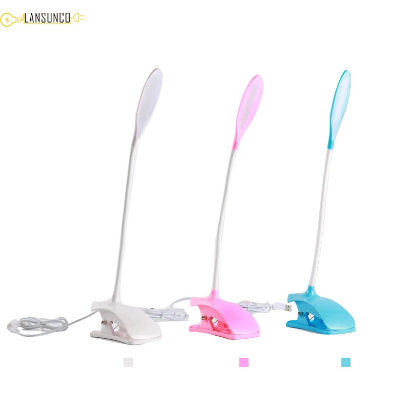 

Led Desk Lamp Creative Clip Table Lamp Bendable ABS Lampara De Mesa Eye Protection Lampe De Bureau Bedside Study Reading Lamp