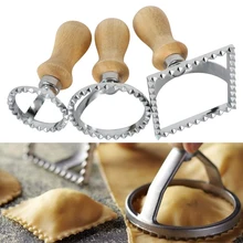 Basedidea Нержавеющая сталь Клецка аксессуар для приготовления равиоли штамп квадратные миксер для теста резак с деревянной ручкой