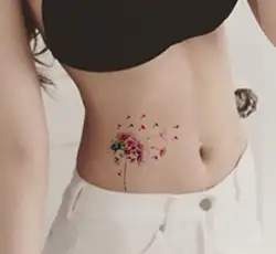 Временные татуировки наклейки с поддельными татуировками сексуальные Одуванчики татуировки «бабочка» наклейки s Tatouage водонепроницаемые