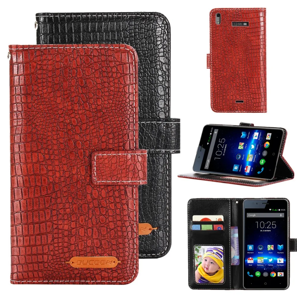 

GUCOON Fashion Crocodile Wallet for Highscreen Ice 2 Case Luxury PU Leather Phone Cover Bag for Highscreen Ice2 Case Purse