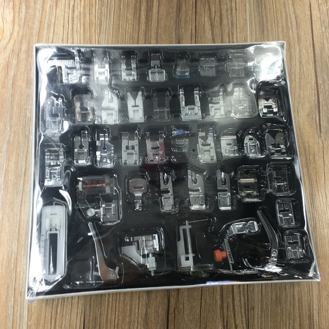 Skup Oplatania ścieg kryty cerowania stopka dociskowa stopka dociskowa zestaw zestaw 42 sztuk druty do robienia na drutach domowa maszyna do szycia