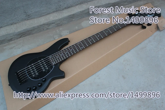 Cheap New Arrival Chinese 6 String Musicman Bongo Electric Bass Guitar In Matte Black Free Shipping