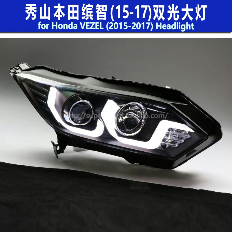 for Honda VEZEL Bi-xenon Projector Lens Headlights 2015-2017 LED angel eye with turn light New Arrival | Автомобили и мотоциклы