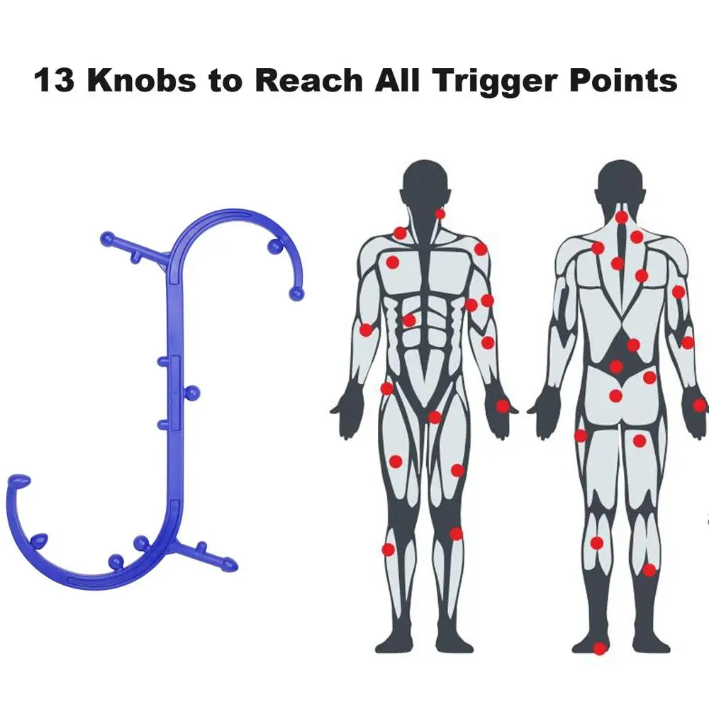 New Thera Cane Back Hook Massager Neck Self Muscle Pressure Stick Tools Manuel Trigger Point Massage