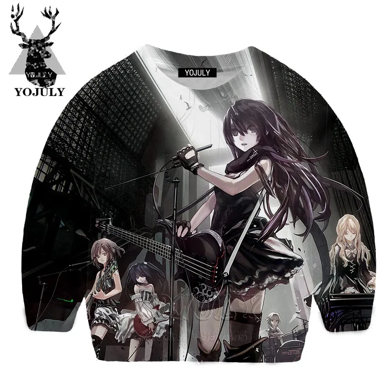 YOJULY K-ON! Аниме Харадзюку 3d принт для маленьких мальчиков и девочек подростков Толстовка Kawaii детская одежда модные с длинными рукавами Modis teesSW49 - Цвет: 2