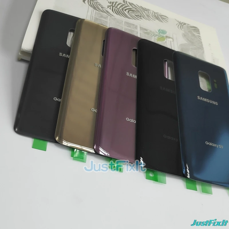 Для SAMSUNG Galaxy S9 G960 G960F Корпус чехол замена крышка батареи задняя крышка батарейного отсека Дверь заднее стекло
