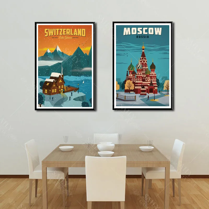 Hd Печать на холсте художественная живопись Нью Йорк Нидерланды Амстердам Лондон