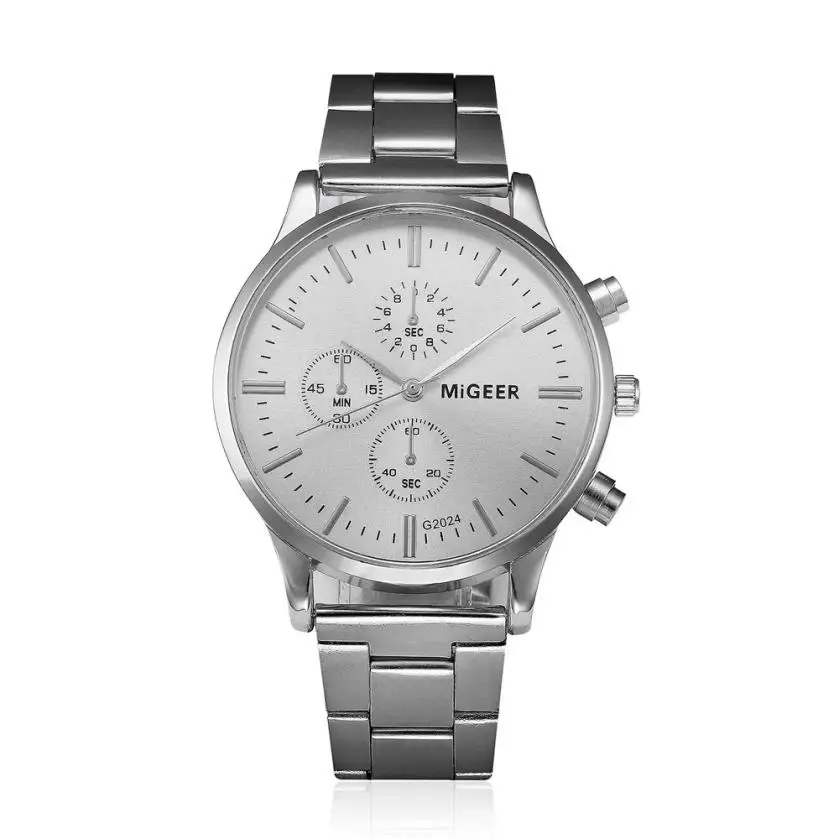 

Hot fashion creative male watches Man Crystal Stainless Steel Analog Quartz Wrist Watch Luxury Brand Mens Sports Wristwatches