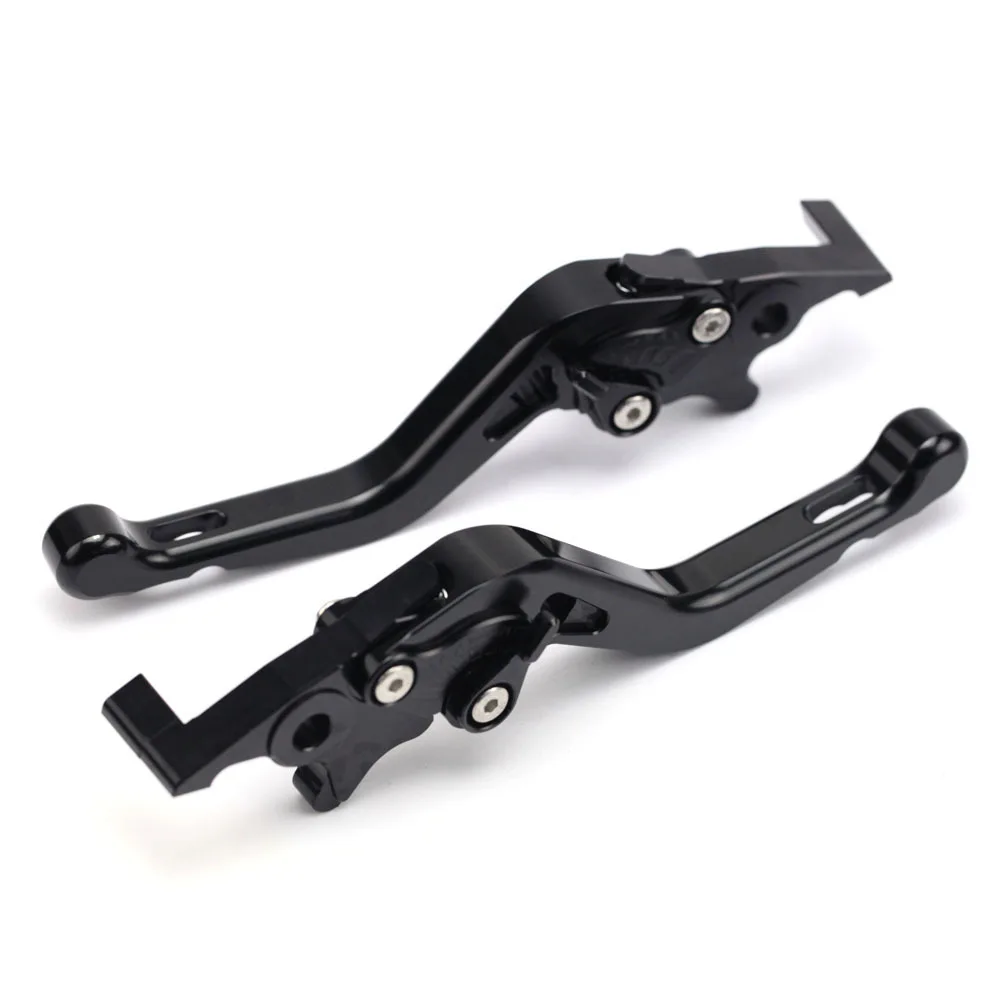 Короткие спереди и сзади Тормозные ручки для Yamaha nmax155, nmax125- Мотоцикл с ЧПУ Алюминий регулируемый - Цвет: Black