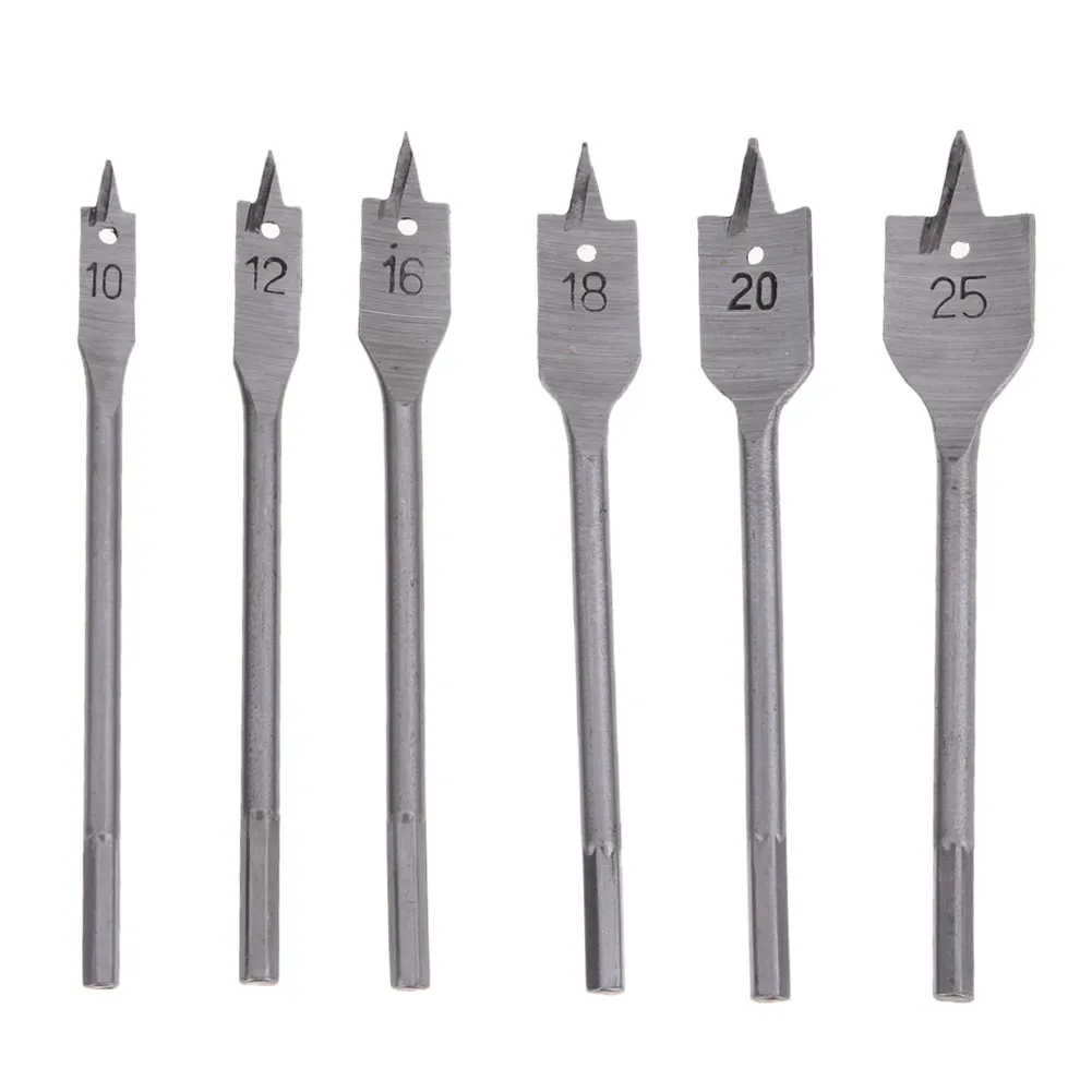 Buy 6pcs Flat Drill Long High Speed Steel Wood Flat