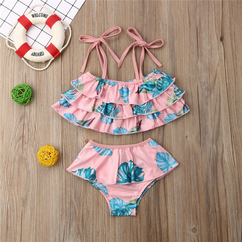 Mother And Daughter Swimsuit Family Matching Outfits Bikini Kids Swimwear Women Beachwear Swimwear Two Piece Bikini Bathing Suit