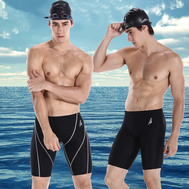 Sexy Men Swimwear Aussie Sharkskin Professional Mens Swimming Trunks ...