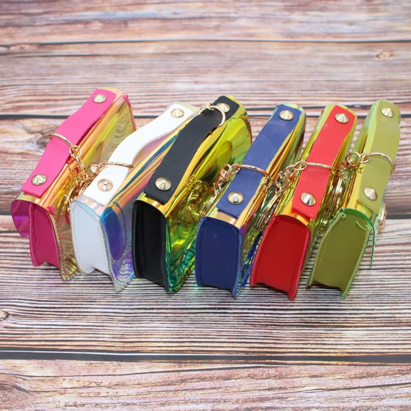 

Candy Color Coin Purse Plug Lock Mini PVC Handbag with Golden Pendant for Women Best Sale-WT