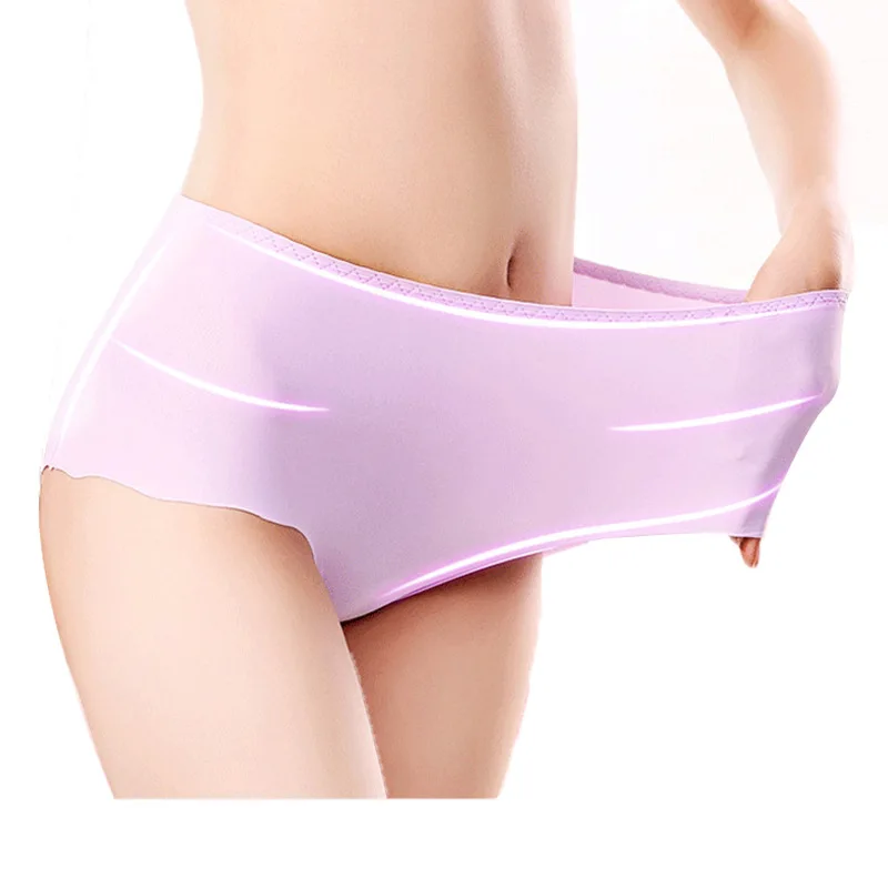 

Sexy Lingerie Summer New Hot Seamless Panty Fashion Female Mid-Rise Briefs Ultra-thin Underwear Women's Panties Drop Shipping