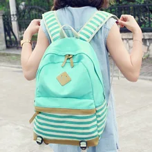 Canvas Backpack Striped Women Bagpack Teenagers Backpacks For Teenage Teen Girls Youth Feminine Backpack Girl Mochila Feminina