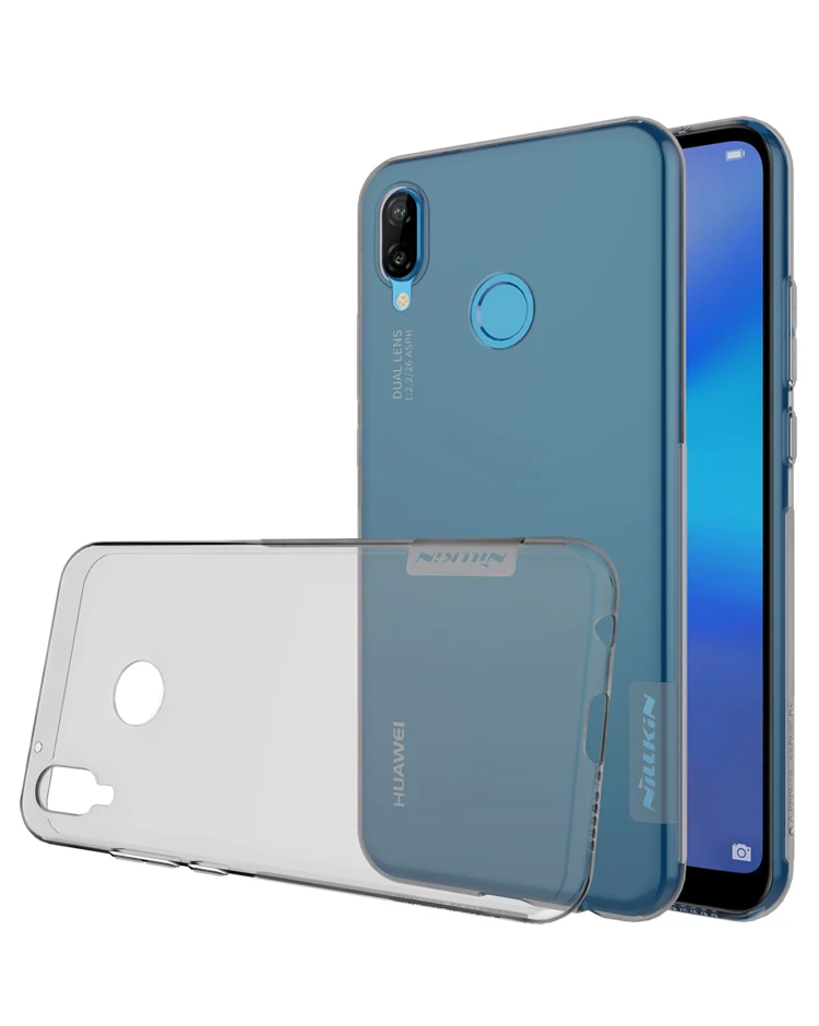 Huawei P20 lite чехол NILLKIN TPU чехол для huawei P10 lite P20 lite P20 Pro Ультра тонкий прозрачный мягкий чехол - Цвет: Серый