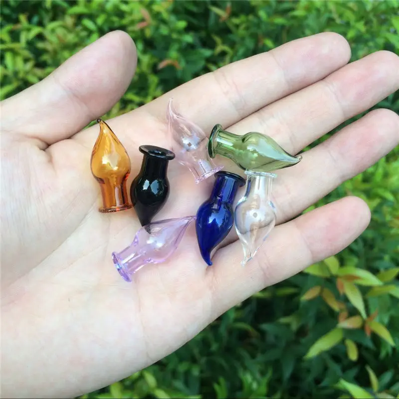 Mix 7 Colors Mini Glass Bottles Chili Shape Cute Bottles Cork Little Gift tiny Jars Vials 7 pcs/lot glass bottles mini glass bottles