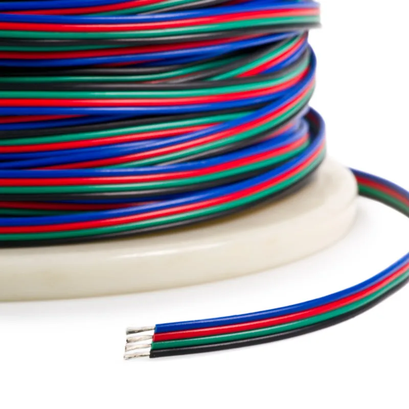 4 контактный удлинитель RGB 22AWG 10 м провод шнур для светодиодной ленты бесплатная
