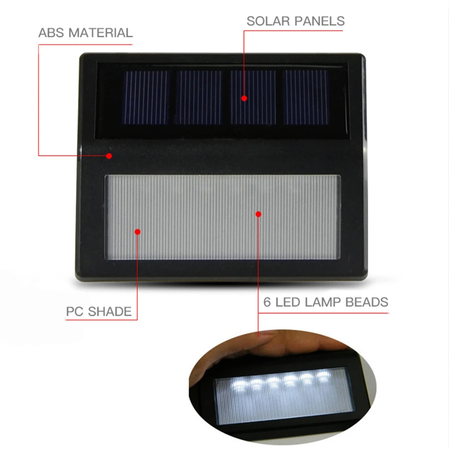 6 LED Solar Power