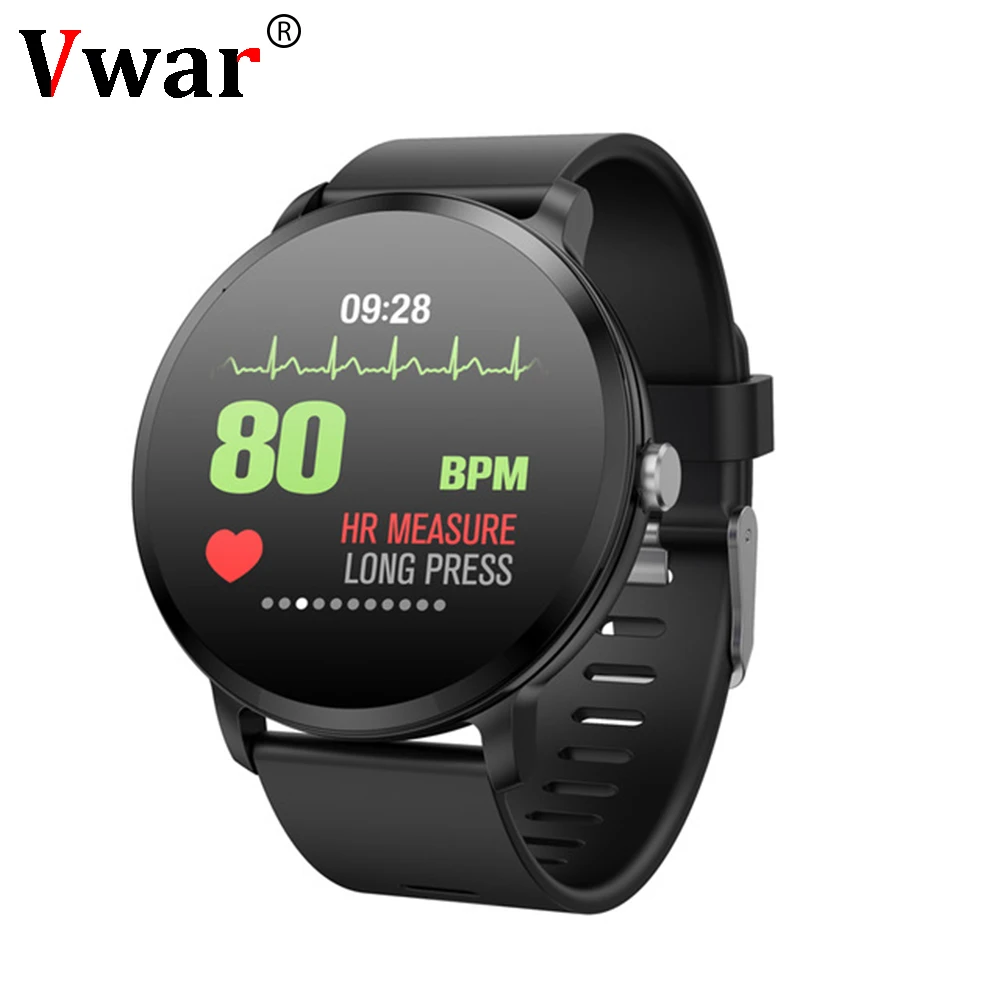 

Vwar V11 Smart watch IP67 Activity Fitness tracker Heart rate monitor blood pressure Round Bracelet For IOS 9.0 Android Phone