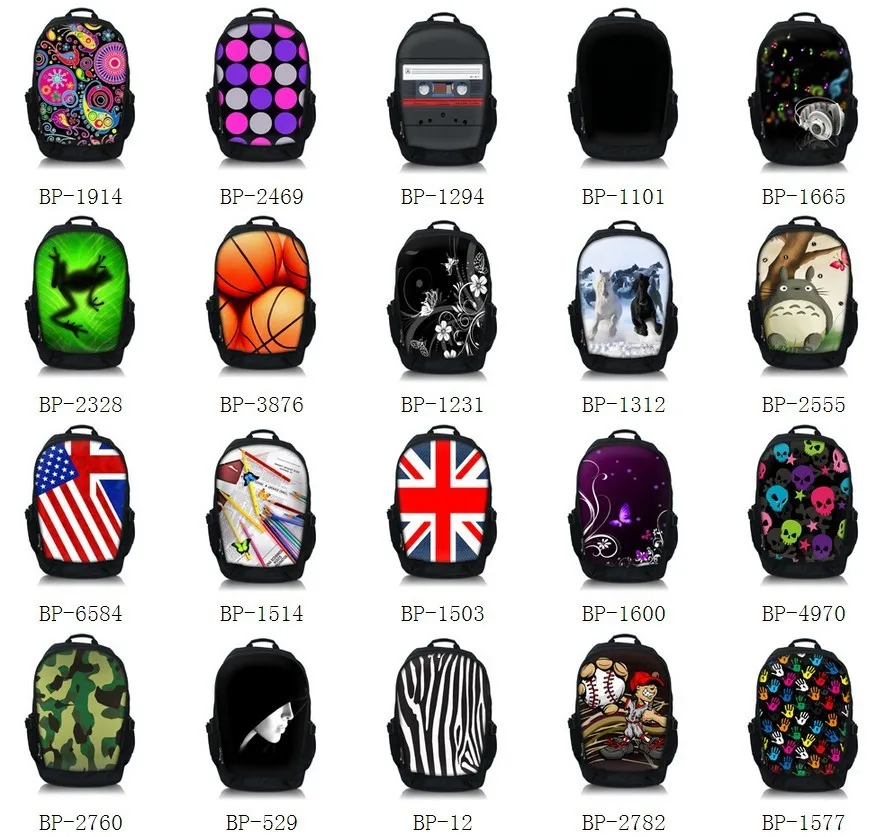 

Beautiful Print 15.6 Inch Netbook / Notebook / Laptop Backpack Bag School Travel Sports Bag Bookbag