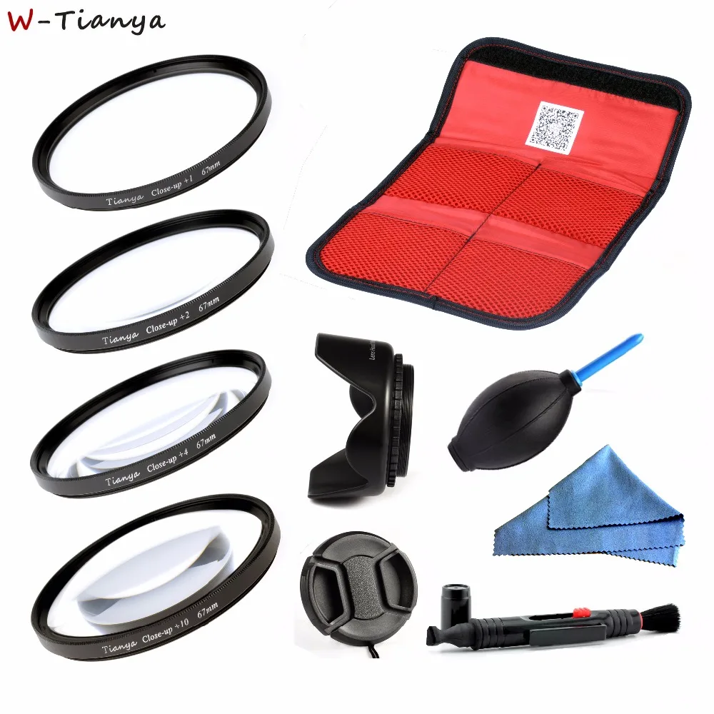 

Macro Close Up Filter Kits 52mm 55mm 58mm 67mm 62mm 72mm 77mm +1 +2 +4 +10 with caps hood pouch for CANON NIKON Lens