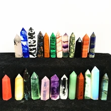 Alle arten von natürlichen quarz kristall obelisk 12 stücke von farbigen edelstein bar punkt therapie hause dekoration technologie energie stein