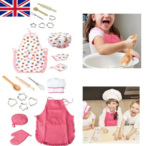

11PCs Role Play Children Kitchen Cooking Baking Girls Toys Cooker Play Set