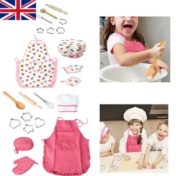 

11PCs Role Play Children Kitchen Cooking Baking Girls Toys Cooker Play Set