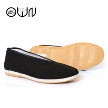 Chinese Kung Fu Shoes Good Quality Loafers Shoes Flats Breathable Canvas Solid Shoe For Men Casual Type Spring Summer Autumn