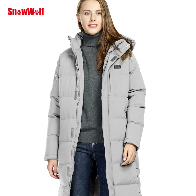 Comprar SNOWWOLF 2019 chaqueta térmica con USB para hombre y mujer, para invierno, al aire libre para amantes, abrigo térmico con capucha, ropa térmica eléctrica para senderismo