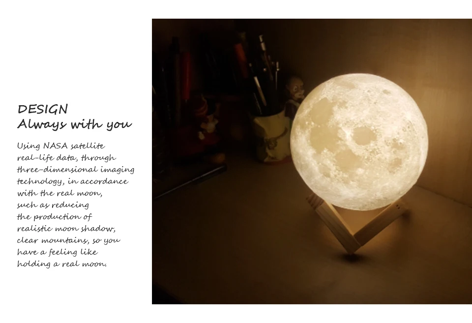 Прямая поставка; Луны лампа 8 см до 24 см Красочный изменить сенсорный USB светодиодный ночной Светильник креативный подарок получить usb-лампа бесплатно