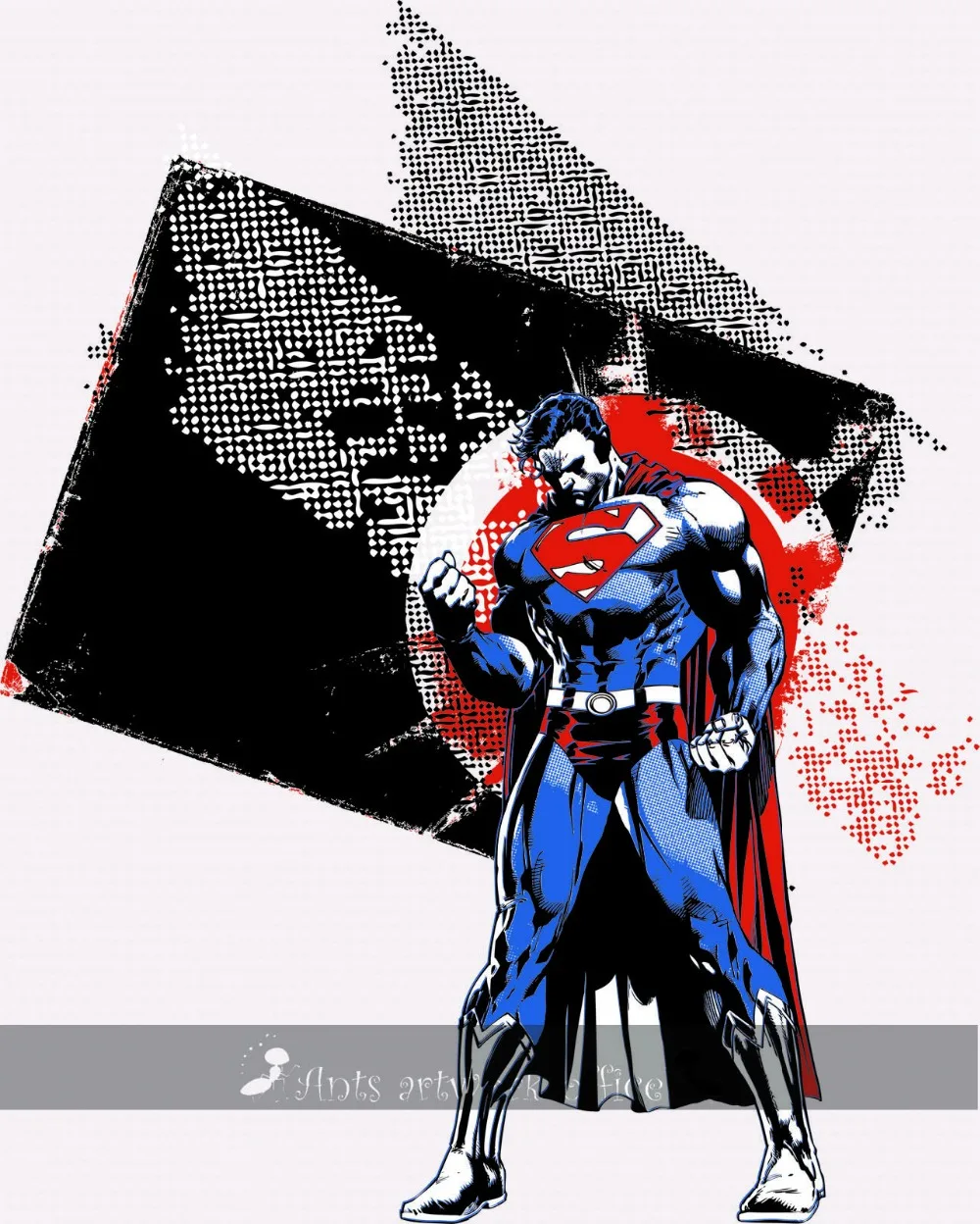 Cetak Superman Poster Superhero Poster Art Pahlawan Ilustrasi