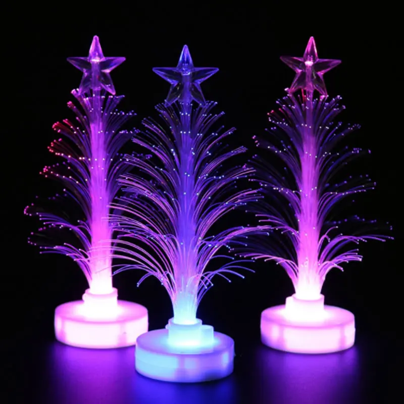 

1x Battery Powered Color Changing Fiber Optic LED Christmas Tree Light Wedding Party Festival Decorative Night Ambient Lights